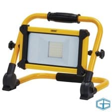 Image of DRAPER FOLDING SITE LIGHT 230V RECHARGEABLE 10W 1100 LUMENS, STOCK NO: 03182