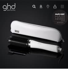 Image of GHD Duet Blowdry Professional 2-in-1 Hair Dryer Brush White