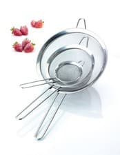 Image of KitchenCraft Set of 3 Pieces Stainless Steel Kitchen Fine Mesh Round Sieves