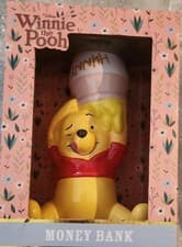 Image of New Disney Winnie The Pooh Money Box Bear Hunny Pot Piggy Bank Primark