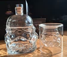 Image of Shepperton Design Studios Star Wars Stormtrooper Decanter and Glass. Boxed