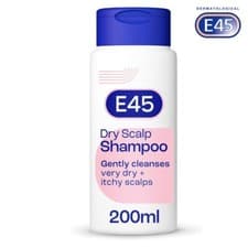 Image of E45 Dry Scalp Shampoo 200ml Hypoallergenic Anti-Dandruff Shampoo for Itchy Scalp