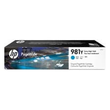 Image of Original HP 981Y Extra High Capacity Cyan Ink Cartridge (L0R13A)