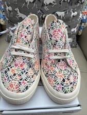 Image of BNWB Superga 2750 Lace Flower Trainer Pumps Sz Uk 6.5