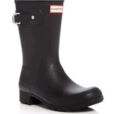 Image of HUNTER Black Wellington Rain Shorts 34 EU Boots/Booties New With Box HUNTER Boot