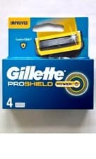 Image of Gillette Proshield Power Blades 4 Pack Cartridges Brand New Genuine