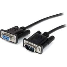 Image of StarTech.com 2m Black Straight Through DB9 RS232 Serial Cable - DB9 RS232 Serial
