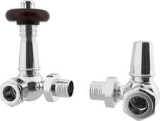 Image of UK Radiators Thermostatic TRV Valve 1/2"x15mm Angled/Corner *Pack* Traditional