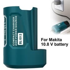 Image of Battery Charger Adapter with USB Port & DC 12V Outlet Fits Makita 10.8V Battery