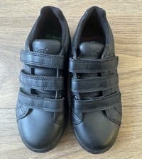 Image of Size 1/33 Kickers Black School Shoes   Easy Fastening Shoes
