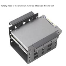 Image of HDD Mounting Rack Black Adapter Bracket 2.5" SSD to 3.5"Bay Hard Drive Dock Tray