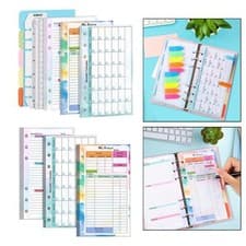 Image of A6 Refill Paper A6 Folder Planner Insert 6 Loose Leaf Lined Paper for Financial