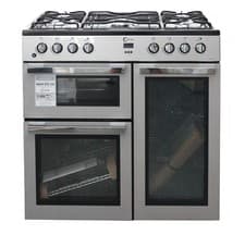 Image of FLAVEL 90cm Dual Fuel Range Cooker Silver MLN9FRS Double Oven Silver #2325