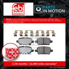 Image of Brake Pads Set Rear 116249 Febi 013517515 13517515 D19159085 Quality Guaranteed