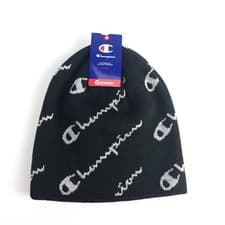 Image of Champion Beanie Hat Reversible Logo Monogram Reversible Black-Oxford One Size