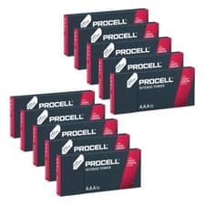 Image of 100 x Duracell AAA Batteries Industrial Now Procell Intense High Power Batteries