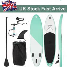 Image of 10FT Inflatable Stand Up Paddle Board SUP Surfboard with Pump Paddle Kit Blue