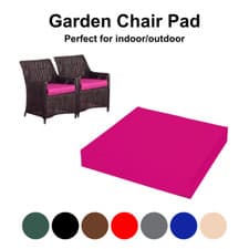 Image of Waterproof Outdoor Garden Chair Cushions – 4cm Thick Foam Pad with Cover
