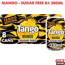 Image of Tango Sugar Free soft drink 330ml Cans Pack of 8 - 24 Free Shipping UK