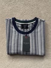 Image of Ted Baker T Shirt Navy Blue Mens Large Spring Summer Holiday BNWT RRP £55