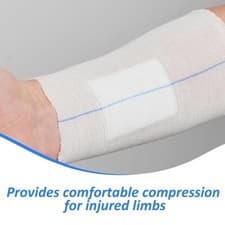 Image of Elastic Tubular Support Bandage Dressing Retention Bandage Blue Line 7.5CM X 5M