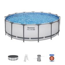 Image of Bestway Steel Pro, 15ft Max Round Frame Swimming Pool with Filter Pump
