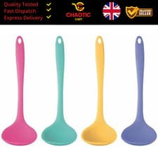 Image of Colourworks Kitchen Craft Silicone Kitchen Utensils Ladle Pasta Heat Resistant