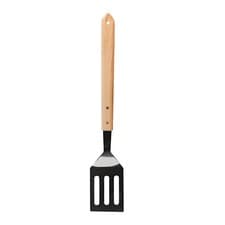 Image of BBQ Stainless Steel Barbecue Spatula with Oak Wood Handle 41cm / Beige