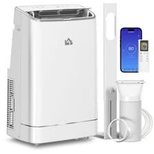 Image of HOMCOM 14000 BTU Mobile Air Conditioner with WiFi Smart App, 35m², White