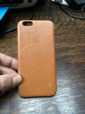 Image of Apple iPhone 6 / 6S Leather Case Saddle Brown Fast Dispatch
