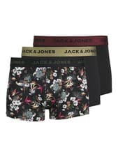 Image of Jack & Jones Microfiber Trunks 3 Pack – Men’s Lightweight Stretch, Black