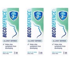 Image of 3 x BECODEFENCE Allergy Defense Nasal Spray (120 Sprays) Best Before 06/2026