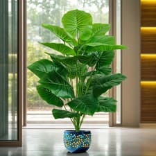 Image of 100CM Artificial Palm Tree 18 Leaves Lifelike Faux Plant Home Wedding Decor