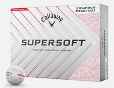Image of Callaway Supersoft Splatter Red 1 Dozen Golf Balls Brand New (12 Balls)