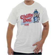 Image of Chilly Dog Slush Puppie Novelty Cartoon Logo Adult Short Sleeve Crewneck Tee