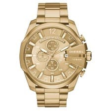 Image of NEW GENUINE DIESEL DZ4360 YELLOW GOLD STAINLESS STEEL BRACELET & DIAL MENS WATCH