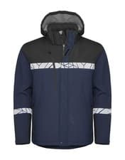 Image of PROJOB Softshell Jacket Recycled Polyester Wind Resistant Hi Vis Strip XS-5XL