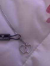 Image of Swarovski Double Heart Pendant Necklace New With Tags