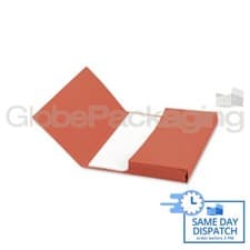 Image of 20 x RED FOOLSCAP HALF FLAP DOCUMENT FILE WALLETS FOR A4 DOCS ETC.