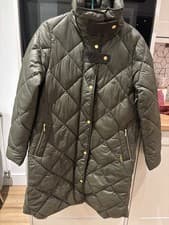 Image of Barbour Puffer Coat Green Size UK 12