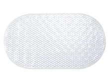 Image of Sabichi Oval PVC Shower Mat - Clear - 70cm x 40cm