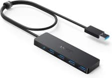 Image of Anker 4-Port USB 3.0 Hub, Ultra-Slim Data USB Hub with 2 ft Extended Cable [Char