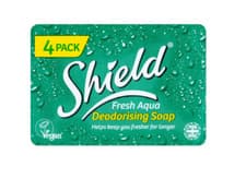 Image of SHIELD Fresh Aqua Soap Bars 115g Deodorising Vegan Clean Odour-Free