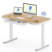 Image of FLEXISPOT Q3 Electric Standing Desk, Height Adjustable with Drawer, LED Display