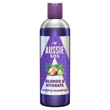 Image of Aussie SOS Blonde and Hydrate Purple Shampoo 300ml for Bleached Highlighted and
