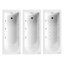 Image of 1700 x 700mm Whirlpool Bath 6, 11 Jets or Hydrotherapy System Panel White
