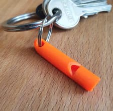 Image of Loud Whistle Emergency Safety Security Key Chain 3D printed UK MADE OUTDOOR FDM