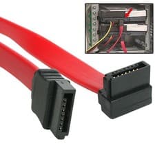 Image of 15CM Right Angled SATA to SATA HDD Hard Drive CD DVD Disk Cable For PC CPU UK