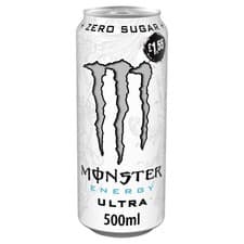 Image of Monster Energy Drink Ultra White Cans 12 x 500ml Priced Pack