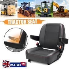 Image of Universal Tractor Seat Adjustable Backrest Forklift Digger Mower Dumper Seat BU